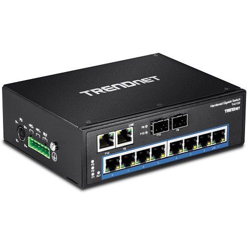 TRENDnet TI-G102 10-Port Hardened Industrial Gigabit DIN-Rail Switch