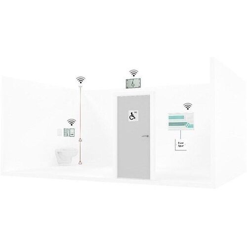 Hoyles A600WKITM Aidalarm Wireless Disabled Toilet Alarm Kit, Mains Powered Controller