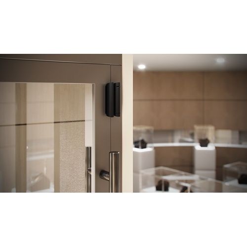 Ajax 143555.177.BL1 Superior DoorProtect G3 Fibra Door Opening Detector, Grade 3, Detects Impact, Tilt, Magnetic Masking, Black, (Replaces 61341.177.BL)