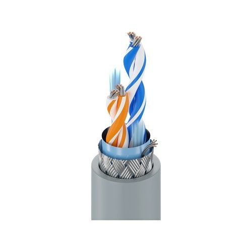 Belden 9829 060500 22/2 O/A Foil+Braid ECA PVC Data Cable, 152m, Chrome