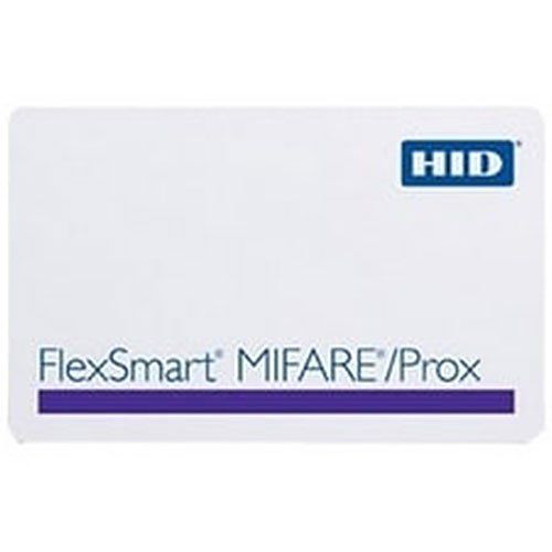 HID 1437BGGMNM FlexSmart Series MIFARE 1K Printable Proximity Card, Programmed, Front and Back Glossy, Matching Numbers, No Slot