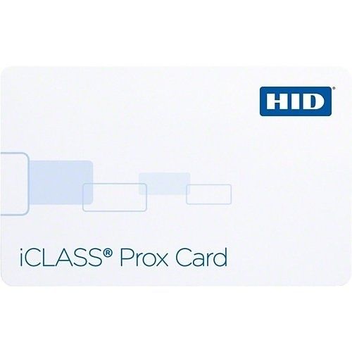 HID 2120BGGMNN iCLASS Proximity Card, 256 Byte, 13.56 MHz, White Gloss Finish