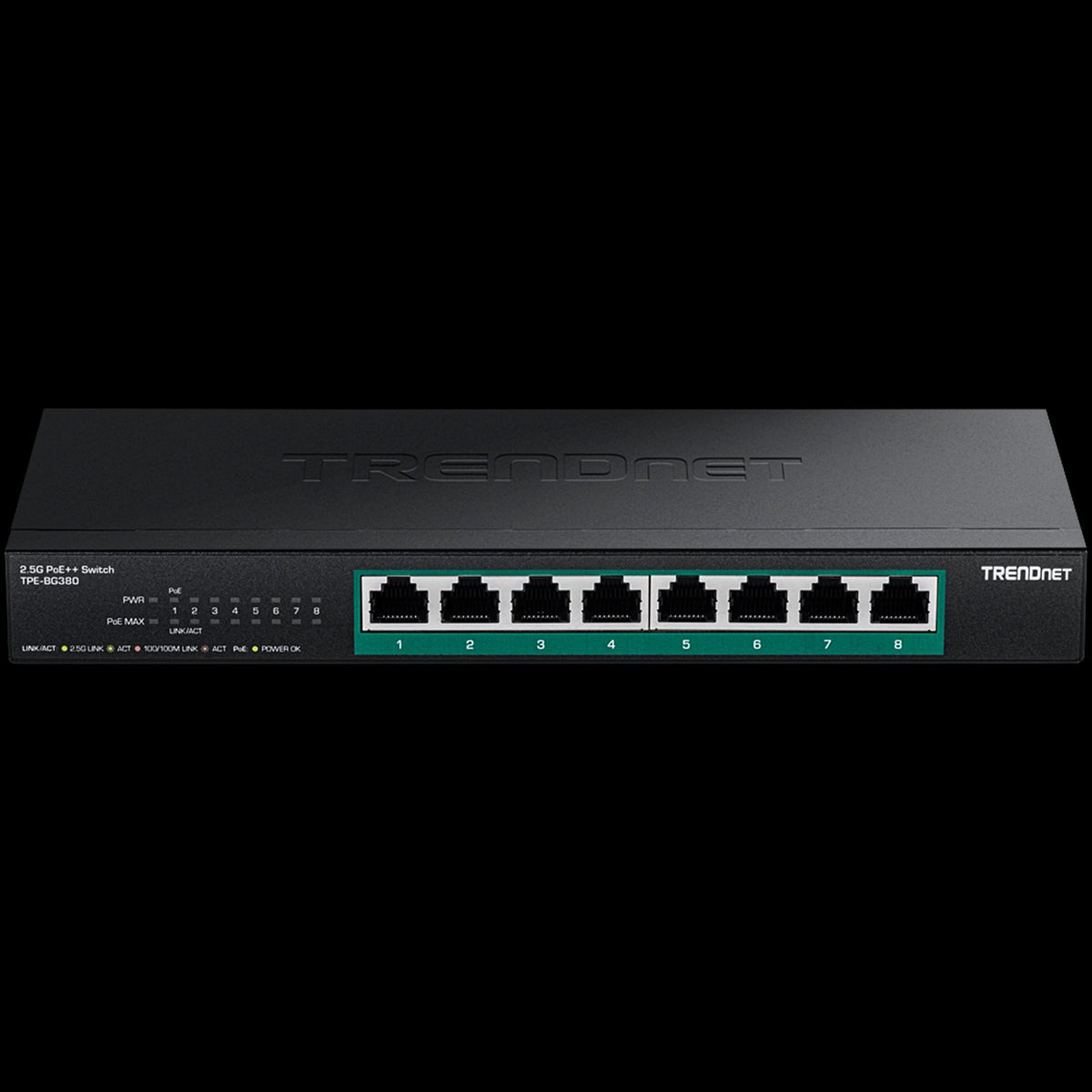 TRENDnet TPE-BG380 8‑Port 2.5G PoE++ Multi‑Gig Switch 230W PoE Budget