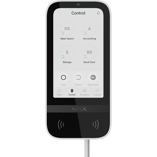 Ajax Systems 143608.226.WH1 Ajax Superior KP Touchscreen Fibra White, (Replaces 81718.226.WH1)