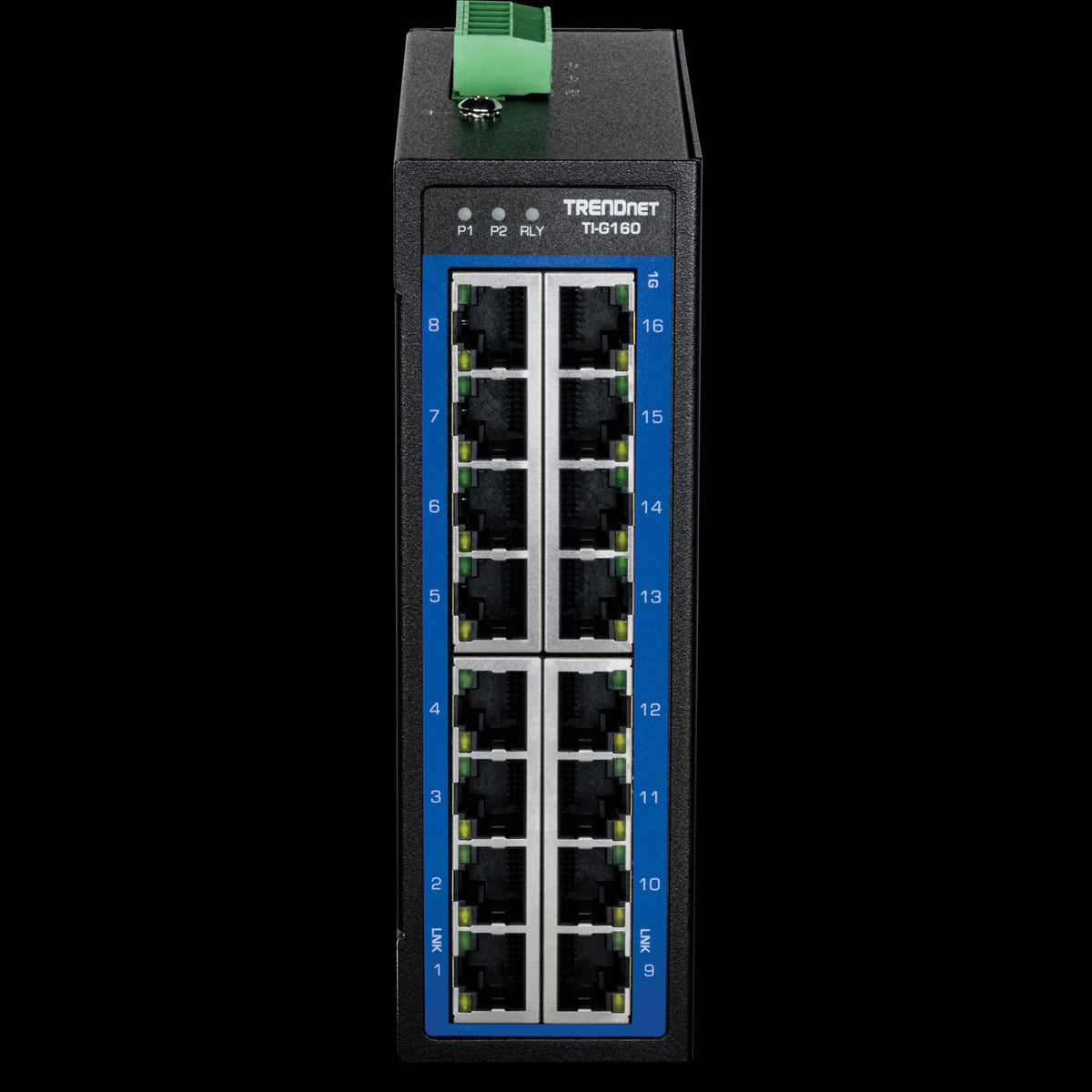 TRENDnet TI-G160 16-Port Industrial Gigabit L2 Managed DIN-Rail Switch, IP30, Metal Housing