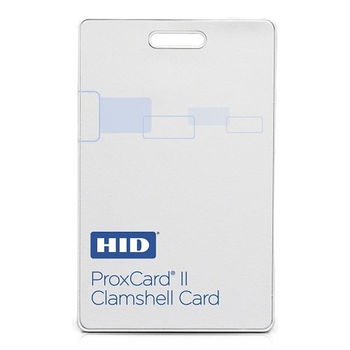 HID 1326LGSMV ProxCard II 1326 Clamshell Smart Card, Programmed, Glossy Front, Logo Back, Matching Numbers, Vertical Slot
