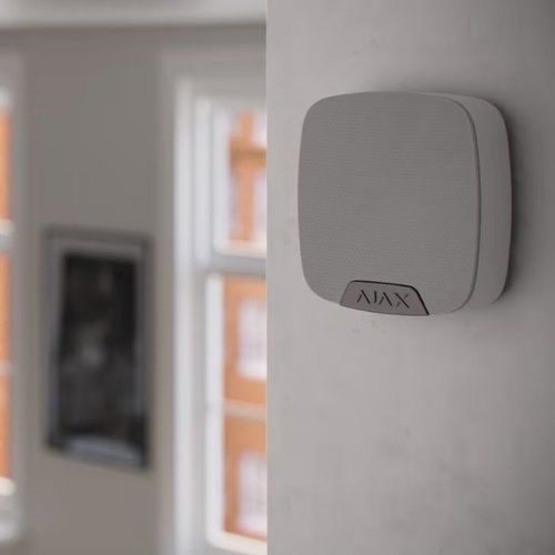 Ajax 176851.391.WH1 HomeSiren Plus Jeweller Wireless Siren, White