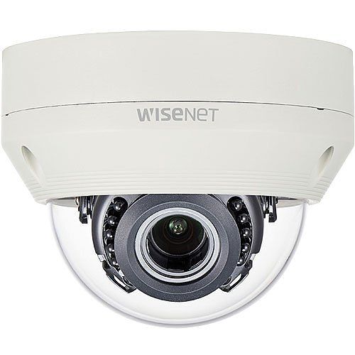 Hanwha HCV-6080R HD Plus Series, 2MP WDR HDoC Dome Camera, 3.2-10mm Motorized Lens, IR 30M, IP66, White