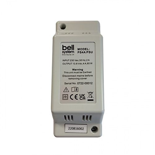 Bell System PS4A Power Supply Unit for Door Entry System, 12V DC, 4A, (Replaces PS4)
