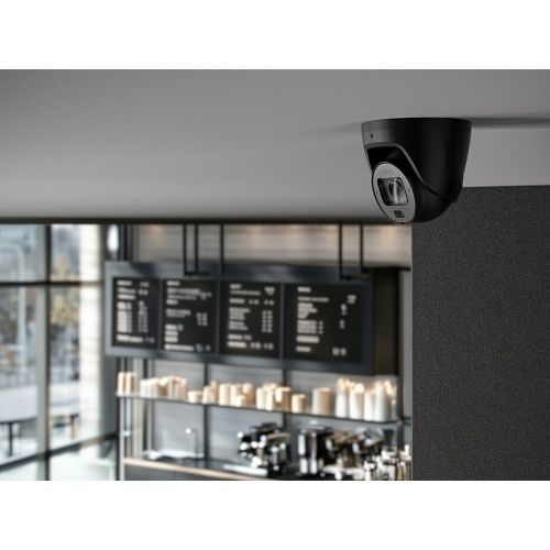 Ajax 126280.197.BL1 TurretCam HLVF 5MP Wired AI-Powered Security IP Camera, 85° Viewing Angle, 4mm Lens, Black