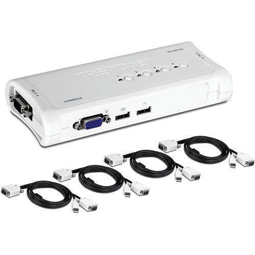 TRENDnet TK-407K 4-Port USB KVM Switch Kit