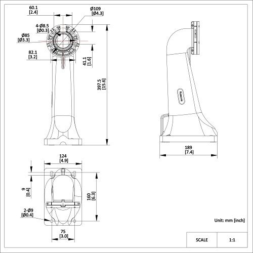 Hikvision DS-4604ZJ-PAAC Wall Mount Accessory, Aluminum Alloy