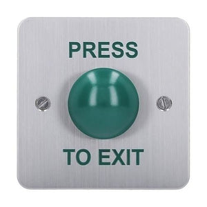 CDVI RTE-SFD Stainless Steel green Dome Exit Button, Flush Mount