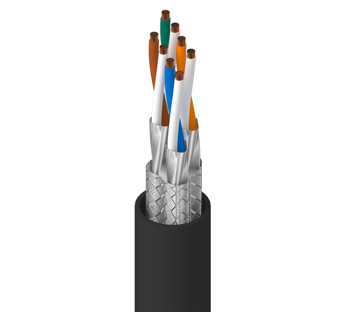 Belden 74004NH.01500 DataTuff Series CAT7 23/4 Thin Ethernet Cable, LSZH Jacket, 500m, Black