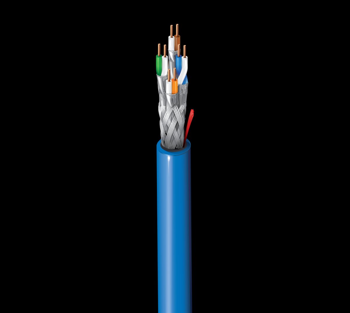 Belden 10GXE02C 06500 10GX CAT6A 4-Pair Enhanced Cable, S/FTP, LSZH Indoor CPR Cca, 500m Reel, Blue