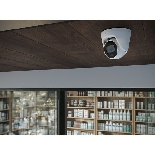 Ajax 126283.197.WH1 TurretCam HLVF 8MP Wired AI-Powered Security IP Camera, White