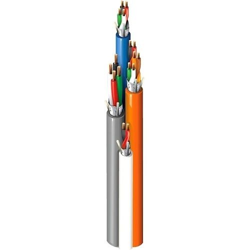Belden 658AFS 0001000 22/3, 18-4, Access Control Cable, Beldfoil Shielded, Flamarrest Jacket, Banana Peel, 305m (1000') Reel, Orange, White, Blue, Gray