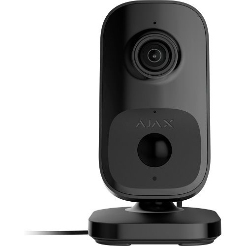 Ajax 138540.303.BL1 IndoorCam Indoor Wi-Fi Security Camera with PIR Motion Detector and Built-in AI, Black
