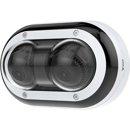 AXIS P4707-PLVE P47 Series 2x5MP Zipstream 2.5x Zoom Multidirectional Panoramic Vandal Dome Camera, 3.3-8.1mm Varifocal Lens, IP67