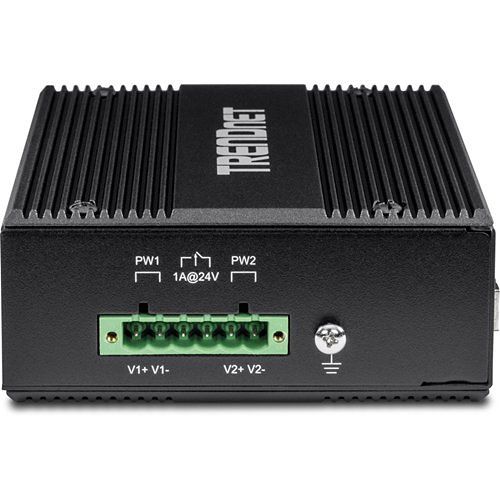 TRENDnet TI-PG80B 8-Port Hardened Industrial Unmanaged Gigabit 10/100/1000mbps Din-Rail Switch W/ 8 X Gigabit PoE  Ports; Ti-Pg80b; 24 ? 56v DC Power Inputs With Overload Protection