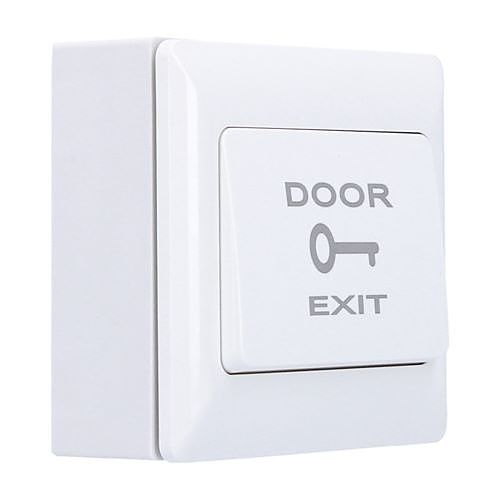 CDVI BP-DOOR-S RTE Series Plastic Door Exit Push Button, Wide, Surface Mount