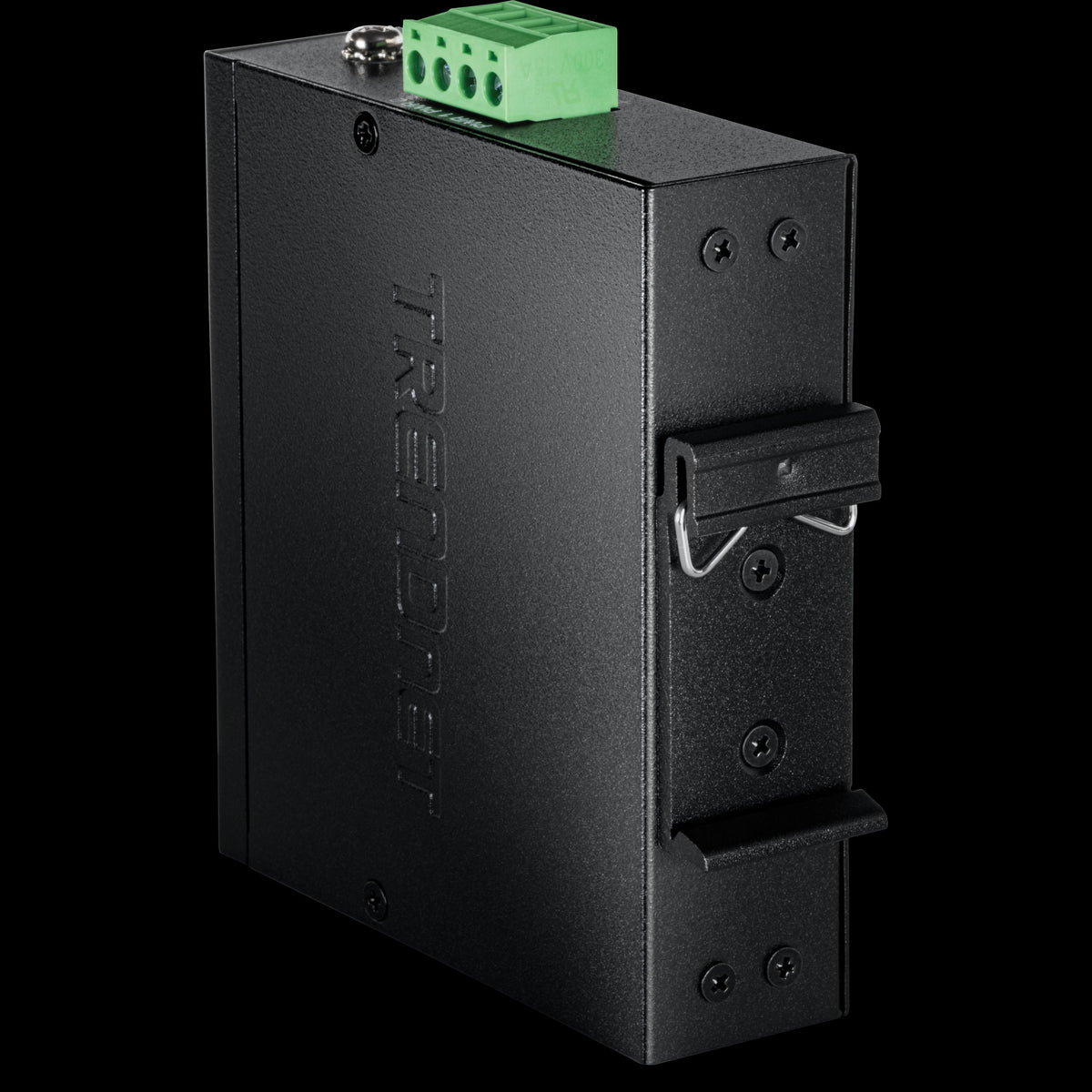 TRENDnet TI-PGLC50 5-Port Industrial Gigabit PoE+ DIN-Rail Mini Switch, 90W, IP30