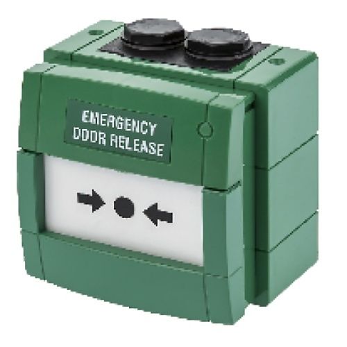 KAC W4A-G000SF-K013-12 Weatherproof Emergency Door Release Call Point, Green