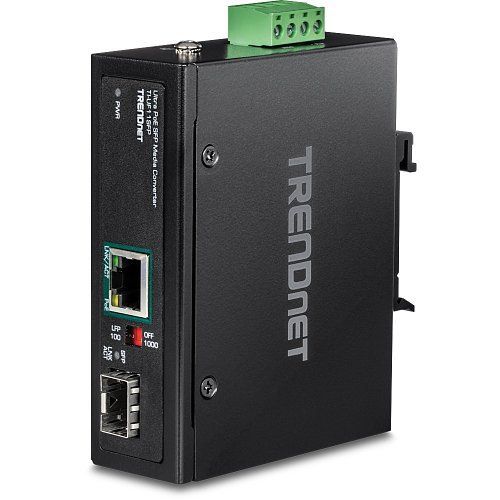 TRENDnet TI-UF11SFP Industrial SFP to Gigabit UPoE Media Converter