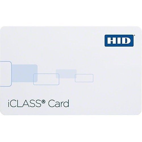 HID 2100PGGMN Contactless Smart Card Programmed with Standard iCLASS Access Control App, 13.56 MHz, White Gloss Finish