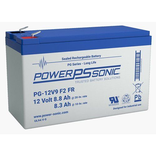Power Sonic PG-12V9 FR PG Series, 12V, 8.5Ah, 6 Cells, Sealed Lead Acid Rechargable Battery, 20-Hr Rate Capacity