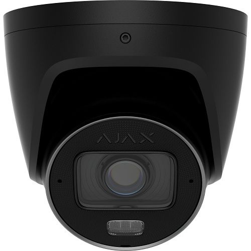 Ajax 126282.197.BL1 TurretCam HLVF 8MP Wired AI-Powered Security IP Camera, 85° Viewing Angle, 4mm Lens, Black