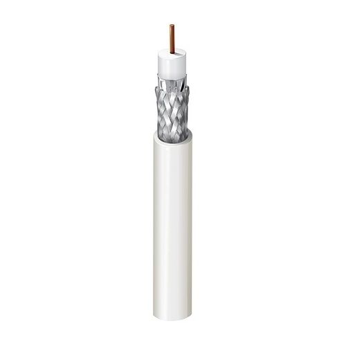 Belden 1694ANH.00500 18 AWG Solid BC SDI Coaxial Cable, 75 Ohm, RG-6, 500m Reel, Black