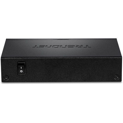 TRENDnet TPE-LG50 5-Port Gigabit Long Range PoE+ Switch, 4-Gigabit PoE+ Ports and 1-Gigabit Port, 32W, Black