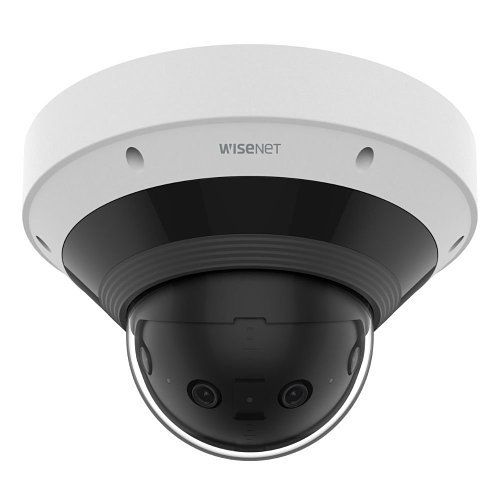Hanwha PNM-C9022RV 8MP AI Panoramic IP Dome Camera,2.8mm Fixed Lens, IR 20M, IP66, White, (Replaces PNM-9022V)