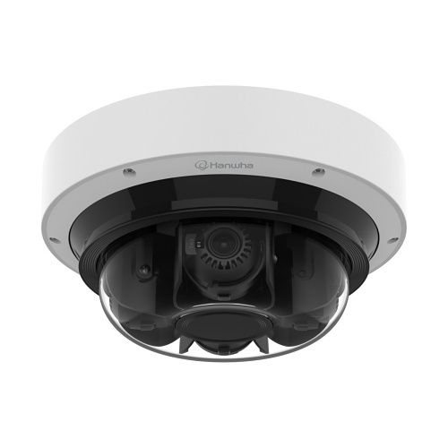 Hanwha PNM-C16083RVQ 16MP 4MPx4-Channel AI IR Multi-Directional IP Camera, 3.3-5.7mm(1.7x) Motorized Varifocal Lens, Outdoor, White