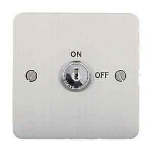 CDVI KEY-SSMAKA KEY-S Series 1-Gang 2-Position Surface Mount Square Keyswitch, Maintained, Keyed Alike, Stainless Steel