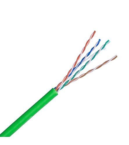 Connectix 001-003-003-68 CAT5e Cable, 24/4 Solid PC, U/UTP, LSZH, Cca, 305m Box, Green