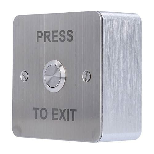 CDVI RTE-SS Stainless Steel Exit Button, square, Surface Mount