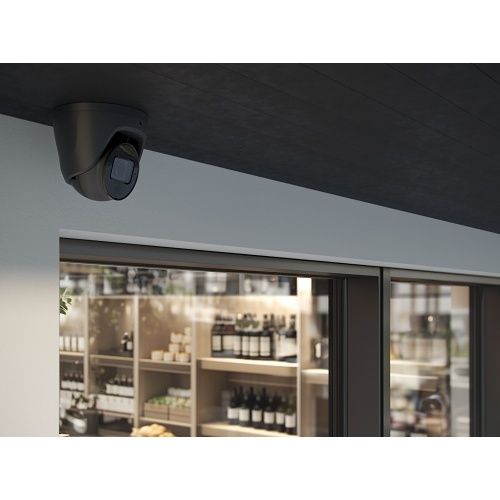 Ajax 126282.197.BL1 TurretCam HLVF 8MP Wired AI-Powered Security IP Camera, 85° Viewing Angle, 4mm Lens, Black