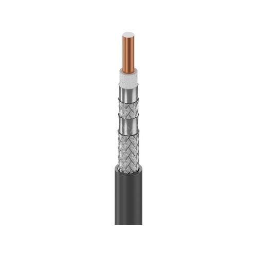 Belden 3092A 0101000 18 AWG Coaxial Cable, RG6 PVC, Electrical Communication Application, 305m, Black