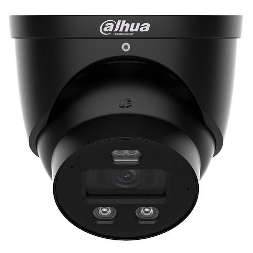 Dahua DH-IPC-HDW3849HP-AS-PV-0280B-PRO-BL WizColour Series 8MP 4K Smart Dual Light Active Deterrence Eyeball TIOC Pro IP Camera, 2.8mm Fixed-focal Lens, Black