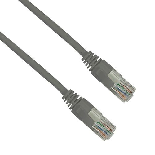 Connectix 003-3B5-010-01C Magic Patch Series CAT6 Patch Cable, RJ45 UPT, LSOH with Latch Protection Boot, 1m, Grey