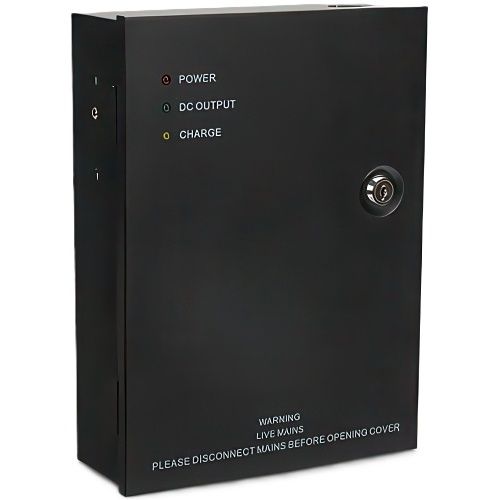 STP STEALTHPOWERBOXV Multi-Indicator Power Supply Unit with Lockable Hinged Lid,  12VDC, 5A , Black