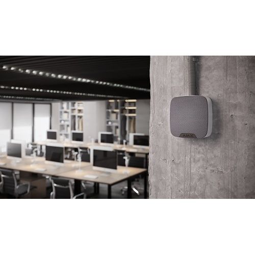 Ajax 143560.11.WH1 Superior HomeSiren Fibra Wired Indoor Siren , White, (Replaces 44399.11.WH1)