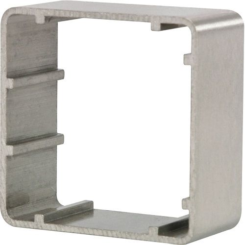 Hoyles S0610-38 Single Gang Mock Pattress, 38mm Deep, Stainless Steel