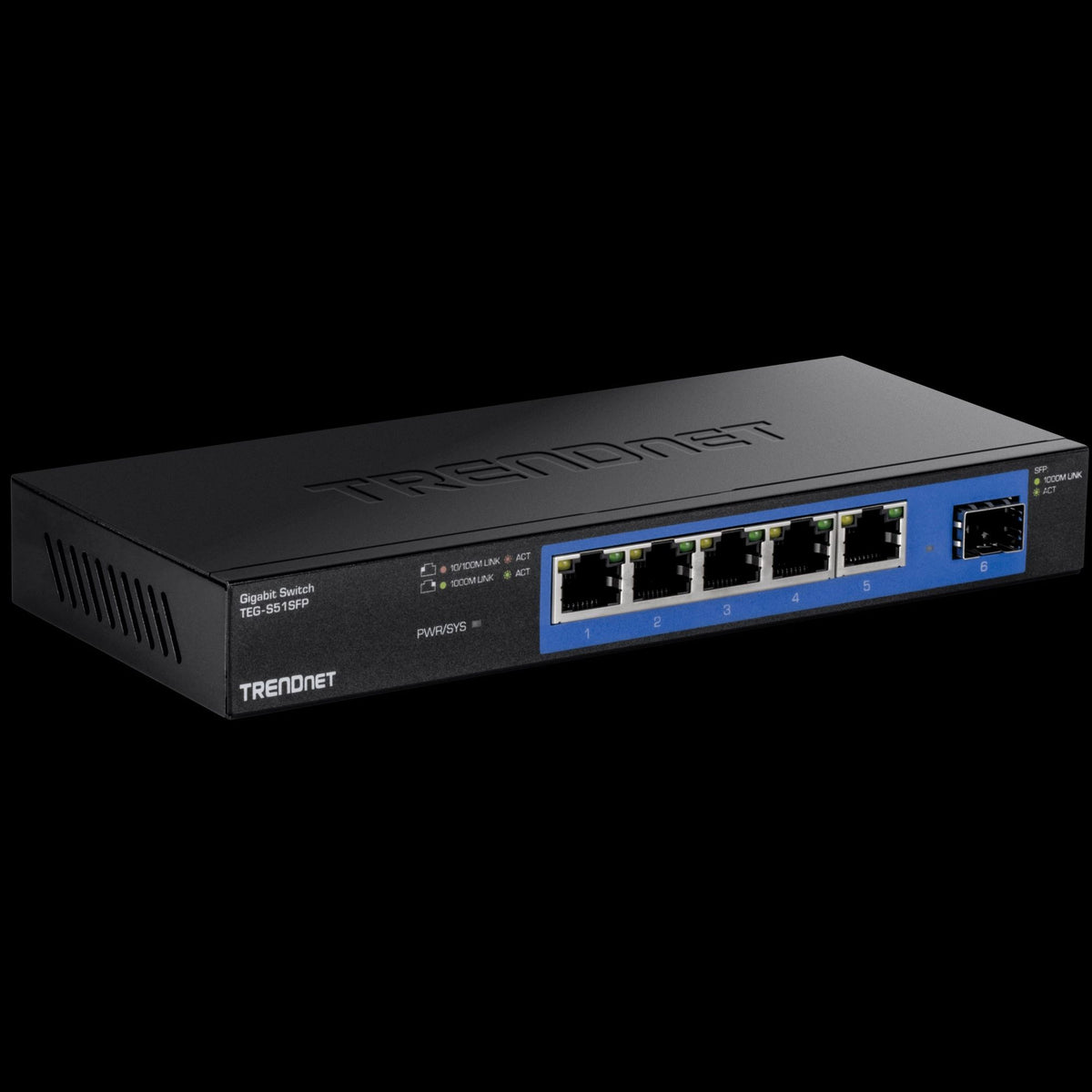 TRENDnet TEG-S51SFP 5-Port Gigabit Switch with SFP Slot