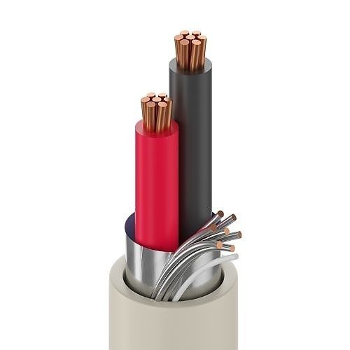 Belden 4300FE.00100 18/2 AWG Stranded BC Security and Commercial Audio Cable, Beldfoil, LSZH Jacket Grey, CPR Eca, 100m Reel