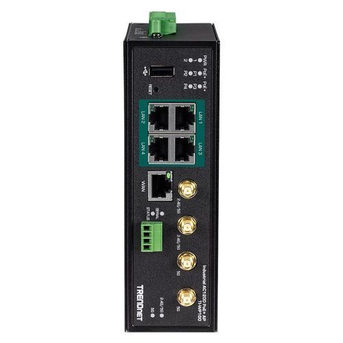 TRENDnet TI-WP100 Industrial AC1200 Wireless, 4Gb PoE+ Port Router