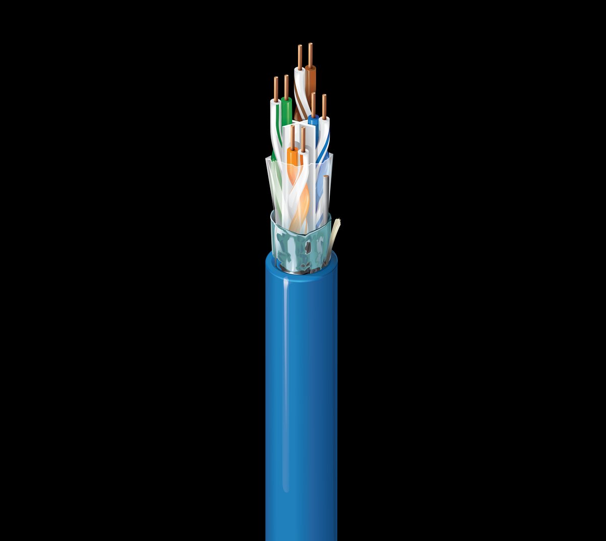 Belden 10GB24D.07500 CAT6A Cable, 4-Pair, U/UTP, LSZH Indoor CPR Dca, 10GB, 500m, Purple