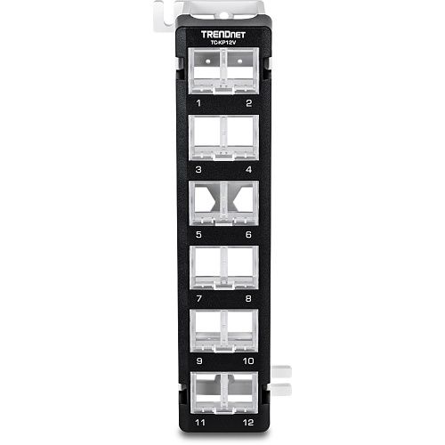 TRENDnet TC-KP12V 12-Port Blank Angled Wall Mount Keystone Patch Panel
